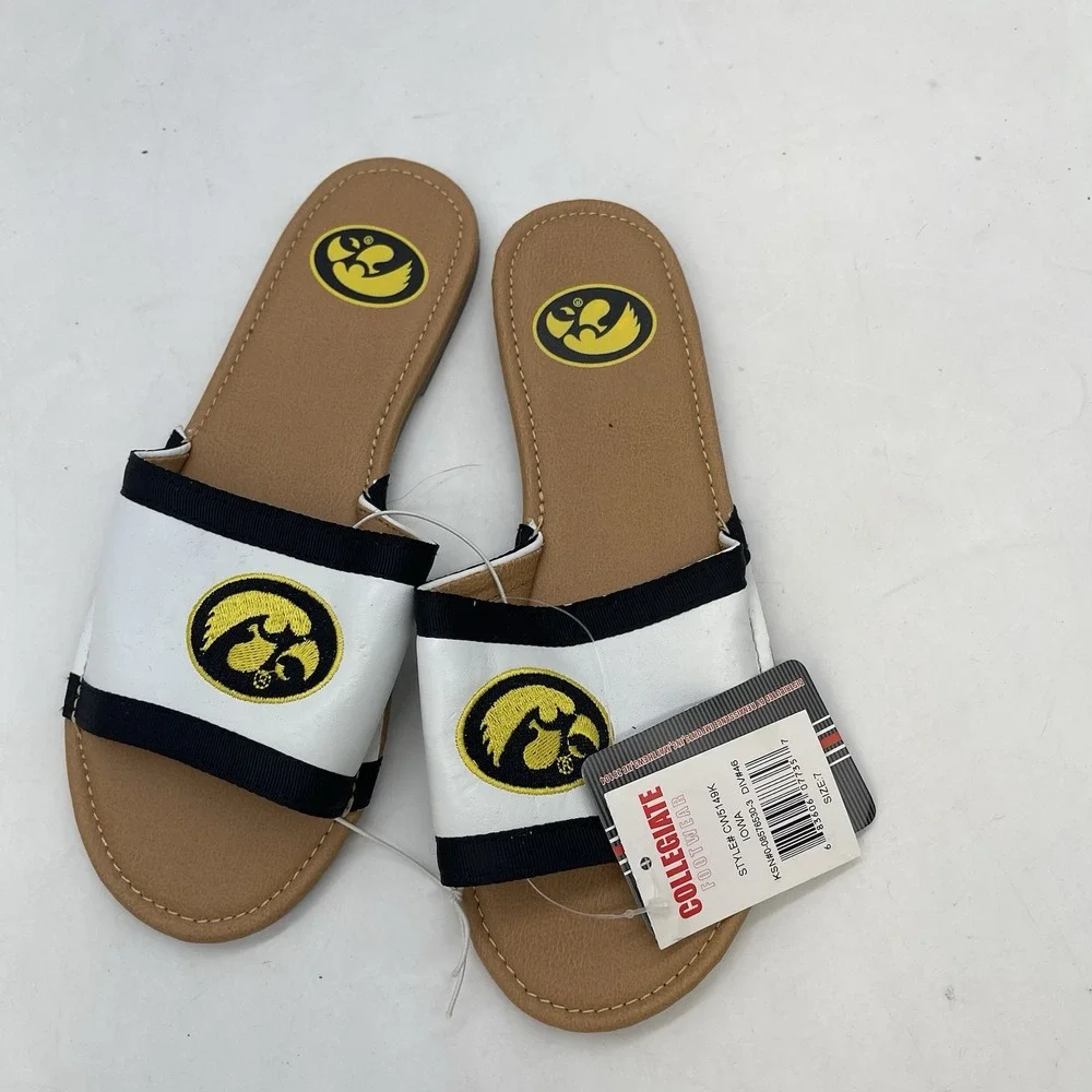 University of Iowa Hawkeyes Slides Womens 7 ISlide Primary Adjustable Sandals